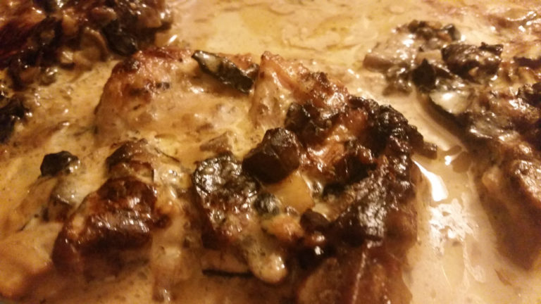 Chops with mushrooms