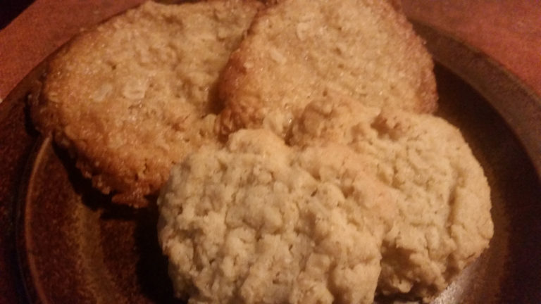 Oat biscuits and crisps
